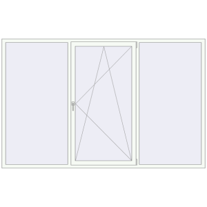 Buy Tilt-and-Turn 2750x1750 mm REHAU BRILLANT DESIGN RAL 9016 Traffic white two-sided