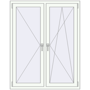 Buy Tilt-and-Turn 1200x1450 mm REHAU ENERGY-SAVING SYNEGO MD RAL 9016 Traffic white two-sided