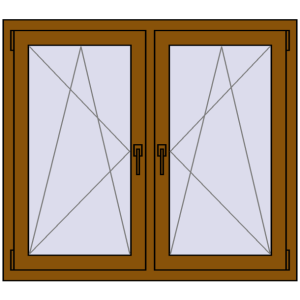 Zamów teraz Okna skrzydłowe 1215x1025 mm REHAU ENERGY-SAVING SYNEGO MD GOLDEN OAK dwustronny