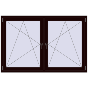 Zamów teraz Okna skrzydłowe 1695x1100 mm REHAU ENERGY-SAVING SYNEGO MD CHOCOLATE_BROWN dwustronny