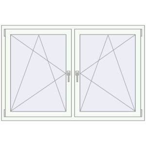 Zamów teraz Okna skrzydłowe 1560x1040 mm REHAU ENERGY-SAVING SYNEGO MD BASALT_GREY zewnętrzny