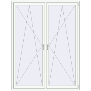 Buy Tilt-and-Turn 1600x2100 mm REHAU BRILLANT DESIGN RAL 9016 Traffic white two-sided