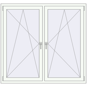Buy Tilt-and-Turn 1500x1400 mm REHAU ENERGY-SAVING SYNEGO MD RAL 9016 Traffic white two-sided
