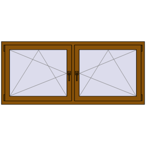 Zamów teraz Okna skrzydłowe 1840x770 mm REHAU ENERGY-SAVING SYNEGO MD GOLDEN OAK dwustronny