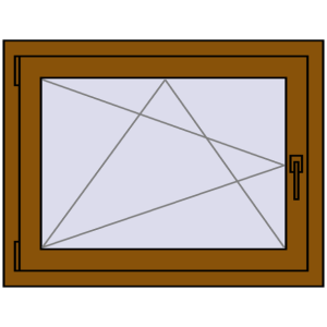 Buy Tilt-and-Turn 860x660 mm REHAU OPTIMUM EURO-DESIGN 70 GOLDEN OAK two-sided