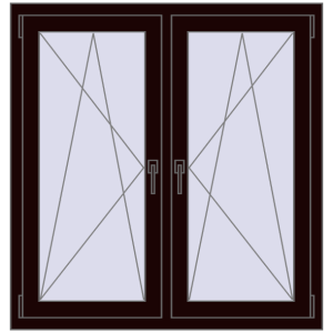 Zamów teraz Okna skrzydłowe 1050x1145 mm REHAU ENERGY-SAVING SYNEGO MD CHOCOLATE_BROWN dwustronny