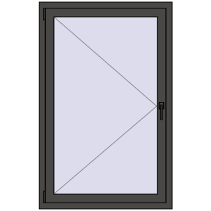 Buy Tilt-and-Turn 900x1400 mm REHAU ENERGY-SAVING SYNEGO MD BASALT_GREY two-sided
