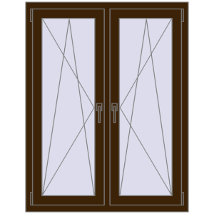 Zamów teraz Okna skrzydłowe 1020x1280 mm REHAU ENERGY-SAVING SYNEGO MD DARK_OAK dwustronny