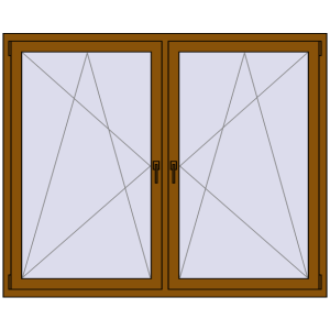 Zamów teraz Okna skrzydłowe 1815x1445 mm REHAU ENERGY-SAVING SYNEGO MD GOLDEN OAK dwustronny