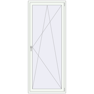 Buy Tilt-and-Turn 900x2200 mm REHAU ENERGY-SAVING SYNEGO MD RAL 9016 Traffic white two-sided