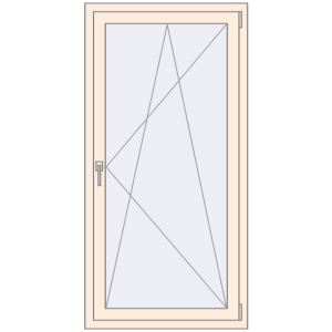 Buy Tilt-and-Turn 800x1600 mm REHAU OPTIMUM EURO-DESIGN 70 CREAME_WHITE_50L-2 two-sided