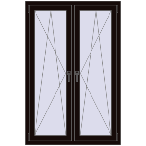 Zamów teraz Okna skrzydłowe 1050x1600 mm REHAU ENERGY-SAVING SYNEGO MD BLACK_BROWN dwustronny