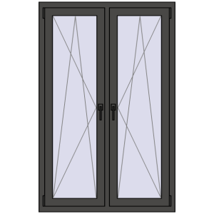 Zamów teraz Okna skrzydłowe 1020x1550 mm REHAU ENERGY-SAVING SYNEGO MD BASALT_GREY dwustronny