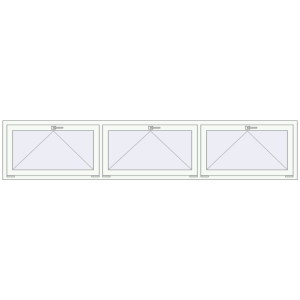 Buy Tilt-and-Turn 3000x600 mm REHAU OPTIMUM EURO-DESIGN 70 RAL 9016 Traffic white two-sided