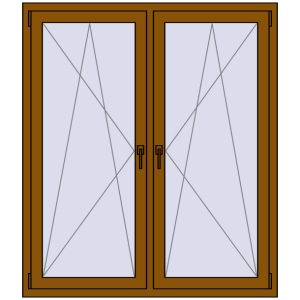 Zamów teraz Okna skrzydłowe 1320x1520 mm REHAU ENERGY-SAVING SYNEGO MD GOLDEN OAK dwustronny