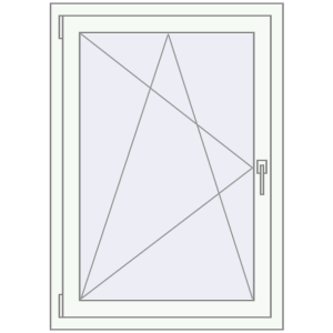 Buy Tilt-and-Turn 845x1145 mm REHAU OPTIMUM EURO-DESIGN 70 RAL 9016 Traffic white two-sided