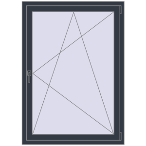 Buy Tilt-and-Turn 1040x1370 mm REHAU OPTIMUM EURO-DESIGN 70 ANTHRACITE_GREY_STRUKTURAL two-sided