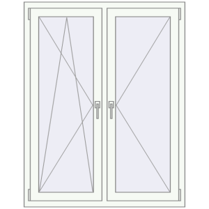 Buy Tilt-and-Turn 1100x1400 mm REHAU OPTIMUM EURO-DESIGN 70 RAL 9016 Traffic white two-sided