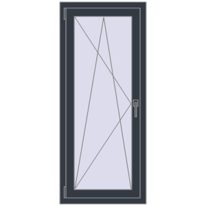 Buy Tilt-and-Turn 600x1400 mm REHAU ENERGY-SAVING SYNEGO MD ANTHRACITE_GREY_STRUKTURAL two-sided
