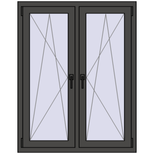 Zamów teraz Okna skrzydłowe 1020x1280 mm REHAU ENERGY-SAVING SYNEGO MD BASALT_GREY dwustronny