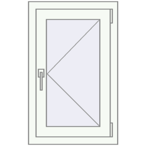 Buy Tilt-and-Turn 500x750 mm REHAU OPTIMUM EURO-DESIGN 70 RAL 9016 Traffic white two-sided