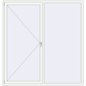 Buy Tilt-and-Turn 2020x2120 mm REHAU ENERGY-SAVING SYNEGO MD RAL 9016 Traffic white two-sided