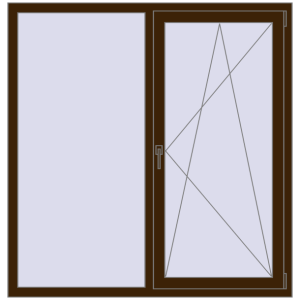 Buy Tilt-and-Turn 1500x1500 mm EPSILON OPTIMA DARK_OAK two-sided