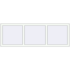 Buy Tilt-and-Turn 1800x600 mm REHAU BRILLANT DESIGN RAL 9016 Traffic white two-sided