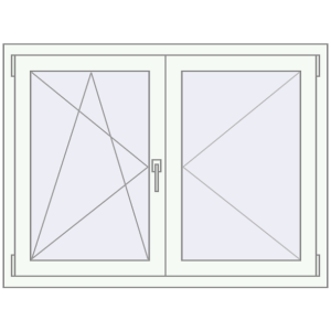 Buy Tilt-and-Turn 1200x900 mm REHAU BRILLANT DESIGN RAL 9016 Traffic white two-sided