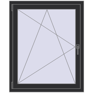 Buy Tilt-and-Turn 900x1100 mm REHAU OPTIMUM EURO-DESIGN 70 ANTHRACITE_GREY_GLATT two-sided