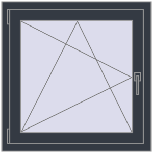 Buy Tilt-and-Turn 800x800 mm REHAU ENERGY-SAVING SYNEGO MD ANTHRACITE_GREY_STRUKTURAL two-sided