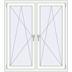 Buy Tilt-and-Turn 1200x1350 mm REHAU OPTIMUM EURO-DESIGN 70 WALNUT external