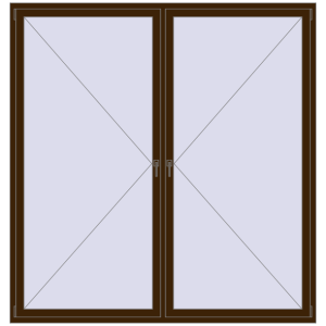 Zamów teraz Okna skrzydłowe 2200x2300 mm REHAU OPTIMUM EURO-DESIGN 70 DARK_OAK dwustronny