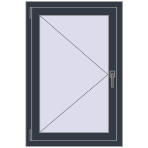 Buy Tilt-and-Turn 700x1050 mm REHAU OPTIMUM EURO-DESIGN 70 ANTHRACITE_GREY_STRUKTURAL two-sided
