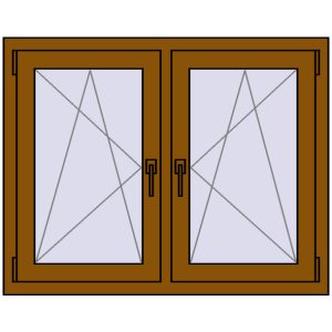 Zamów teraz Okna skrzydłowe 1080x830 mm REHAU ENERGY-SAVING SYNEGO MD GOLDEN OAK dwustronny