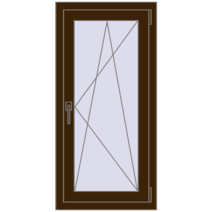 Buy Tilt-and-Turn 550x1130 mm REHAU OPTIMUM EURO-DESIGN 70 DARK_OAK two-sided