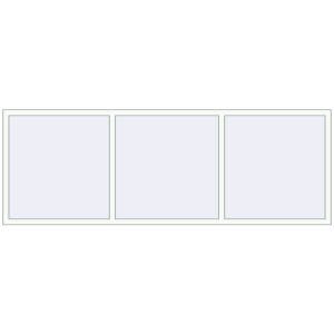 Buy Tilt-and-Turn 2850x1000 mm REHAU OPTIMUM EURO-DESIGN 70 RAL 9016 Traffic white two-sided