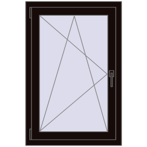 Buy Tilt-and-Turn 700x1050 mm REHAU OPTIMUM EURO-DESIGN 70 BLACK_BROWN two-sided