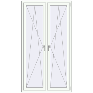 Buy Tilt-and-Turn 1100x2000 mm REHAU ENERGY-SAVING SYNEGO MD RAL 9016 Traffic white two-sided