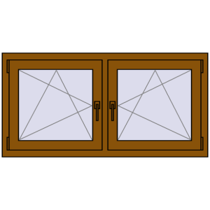 Zamów teraz Okna skrzydłowe 1335x635 mm REHAU ENERGY-SAVING SYNEGO MD GOLDEN OAK dwustronny