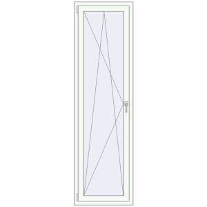 Buy Tilt-and-Turn 600x2200 mm REHAU OPTIMUM EURO-DESIGN 70 RAL 9016 Traffic white two-sided