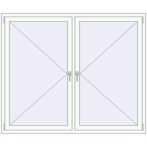 Buy Tilt-and-Turn 1800x1500 mm REHAU OPTIMUM EURO-DESIGN 70 RAL 9016 Traffic white two-sided