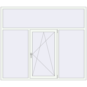 Buy Tilt-and-Turn 2100x1800 mm REHAU ENERGY-SAVING SYNEGO MD RAL 9016 Traffic white two-sided
