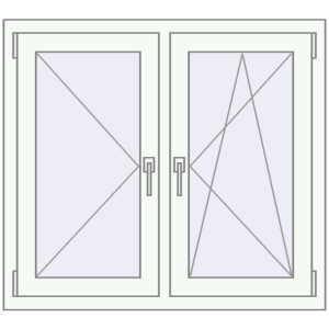 Buy Tilt-and-Turn 1000x900 mm REHAU OPTIMUM EURO-DESIGN 70 RAL 9016 Traffic white two-sided