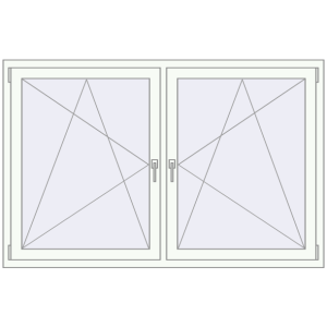 Buy Tilt-and-Turn 1700x1100 mm REHAU OPTIMUM EURO-DESIGN 70 RAL 9016 Traffic white two-sided