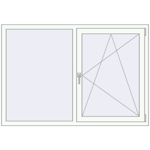 Buy Tilt-and-Turn 1600x1100 mm REHAU OPTIMUM EURO-DESIGN 70 RAL 9016 Traffic white two-sided