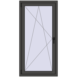 Buy Tilt-and-Turn 745x1475 mm REHAU ENERGY-SAVING SYNEGO MD BASALT_GREY two-sided
