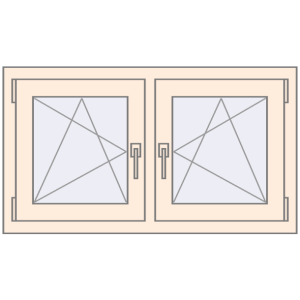 Okno plastikowe 990x560 mm Dwuskrzydłowe. Widok od środka Zamów teraz Okna skrzydłowe 990x560 mm REHAU OPTIMUM EURO-DESIGN 70 CREAME_WHITE_50L-2 dwustronny
