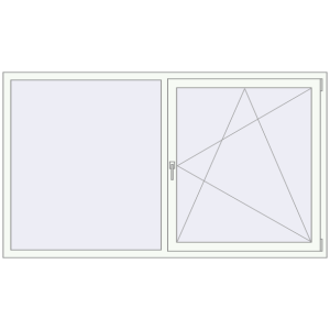 Zamów teraz Okna skrzydłowe 2100x1200 mm REHAU OPTIMUM EURO-DESIGN 70 RAL 9016 Traffic white dwustronny