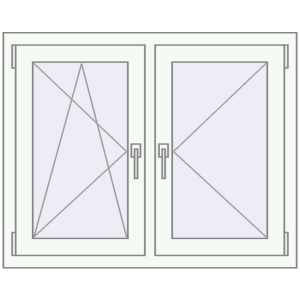 Buy Tilt-and-Turn 1040x800 mm REHAU OPTIMUM EURO-DESIGN 70 RAL 9016 Traffic white two-sided